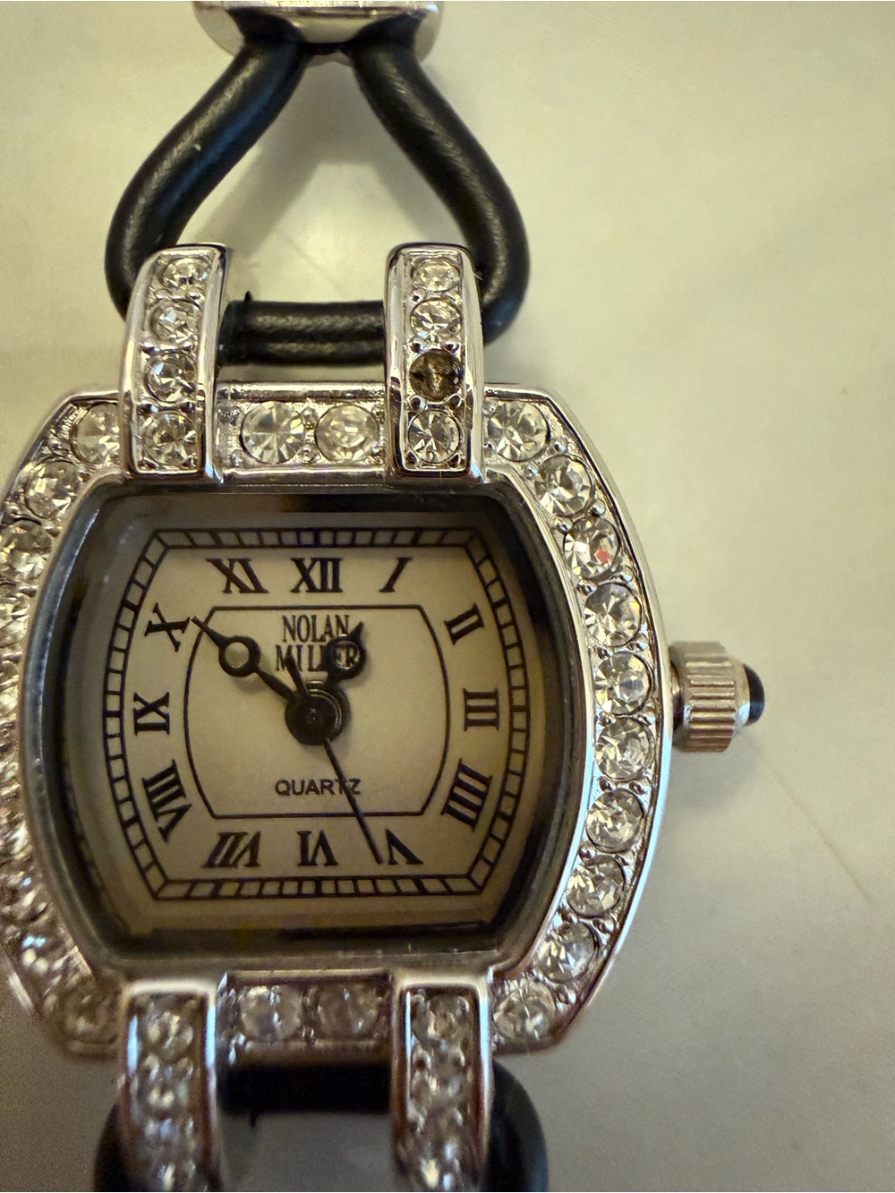 Nolan Miller Silver-Tone Crystal Accent Watch - Picture 7 of 7